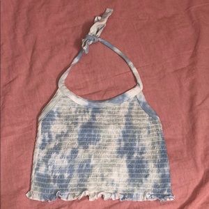 Tied dye crop top with texture pattern